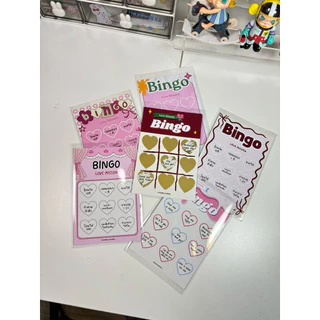โปสการ์ดเกมส์ Bingo ขูดเพื่อทำกิจกรรมร่วมกับแฟน (ได้รับหัวใจขูดแยกต่างหาก และต้องนำไปติดช่องกิจกรรมเองนะคะ)