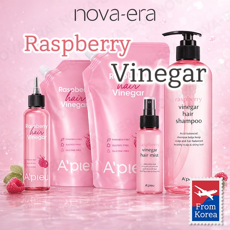 APIEU Raspberry Hair Vinegar Shampoo Scalp Curl Mist Nourishing Frizz Control