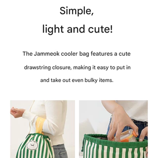 ถุงฉนวนอาหารเด็ก Jammeok พร้อมชุดแพ็คน้ําแข็ง | กระเป๋าเก็บความเย็นแบบพกพาสําหรับนมแม่และอาหารหย่านม | กระเป๋าใส่อาหารกลางวันเก็บความร้อนสําหรับเด็ก