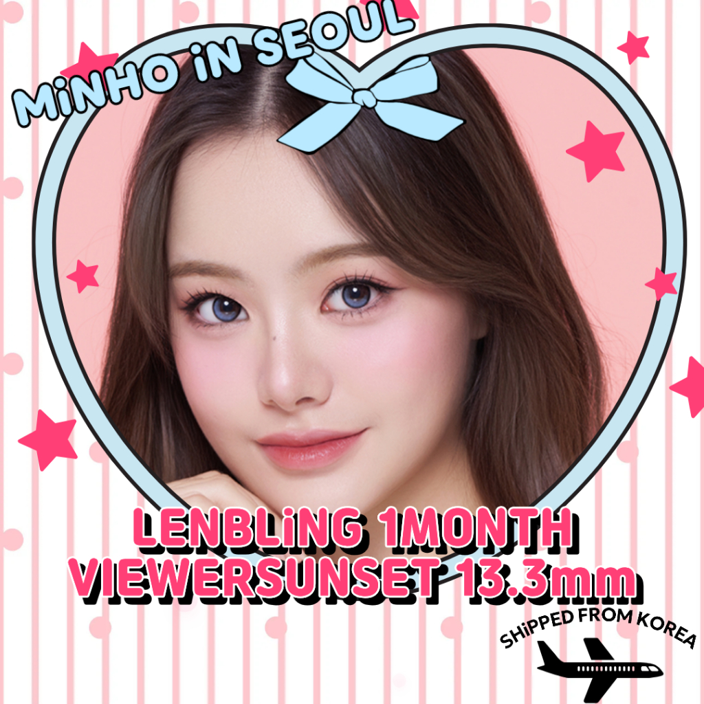 LENBLING VIEWERSUNSET Grey Choco Blue Olive Brown คอนแทคเลนส์สี 1 เดือน| G.DIA 13.3 มม. K-Beauty Sun