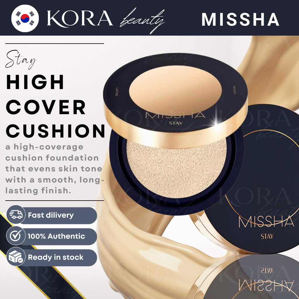 [Missha] Stay Cushion High Cover 14g – SPF30 PA++ Cushion Foundation