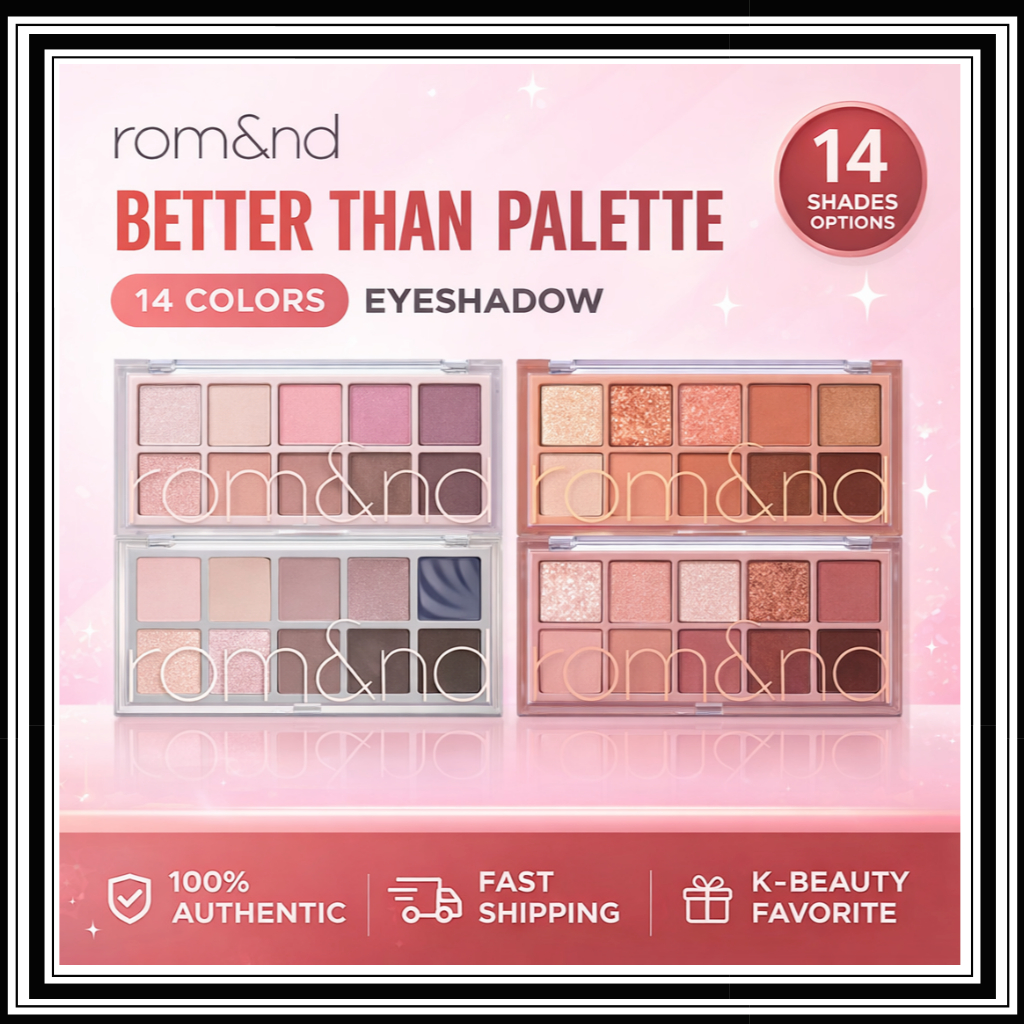 Romand Better Than Palette พาเลทอายแชโดว์ 10 สี แต่งหน้าเกาหลี กลิตเตอร์ อายแชโดว์เนื้อแมท ติดทนนาน