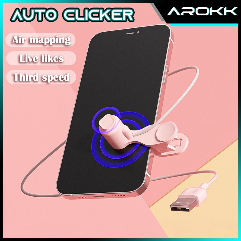 SG丨Screen Auto Clicker 3 Speed Gears Optical Mute Click Phone Click Click Click สําหรับโทรศัพท์มือถื