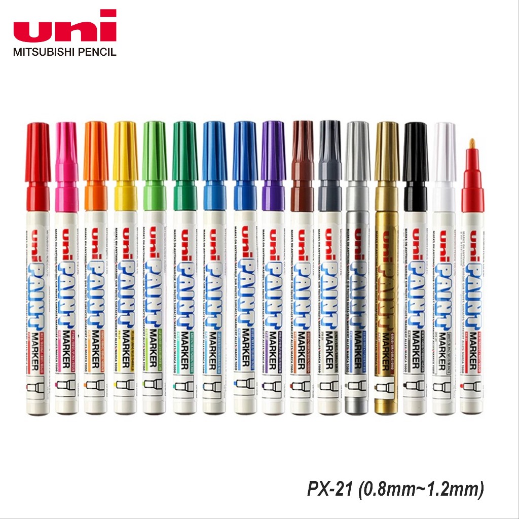Uni Paint Marker PX-21 0.8~1.2mm (มัด 3 ชิ้น / 6 ชิ้น)