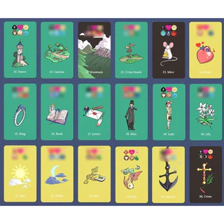 [Lenormand]Lucky Pro Image Deck 36 การ์ด Mini 5.6x10 ซม.โหราศาสตร์ Lenormand ไพ่ทาโรต์สํารับอ่านหนังสือมืออาชีพ