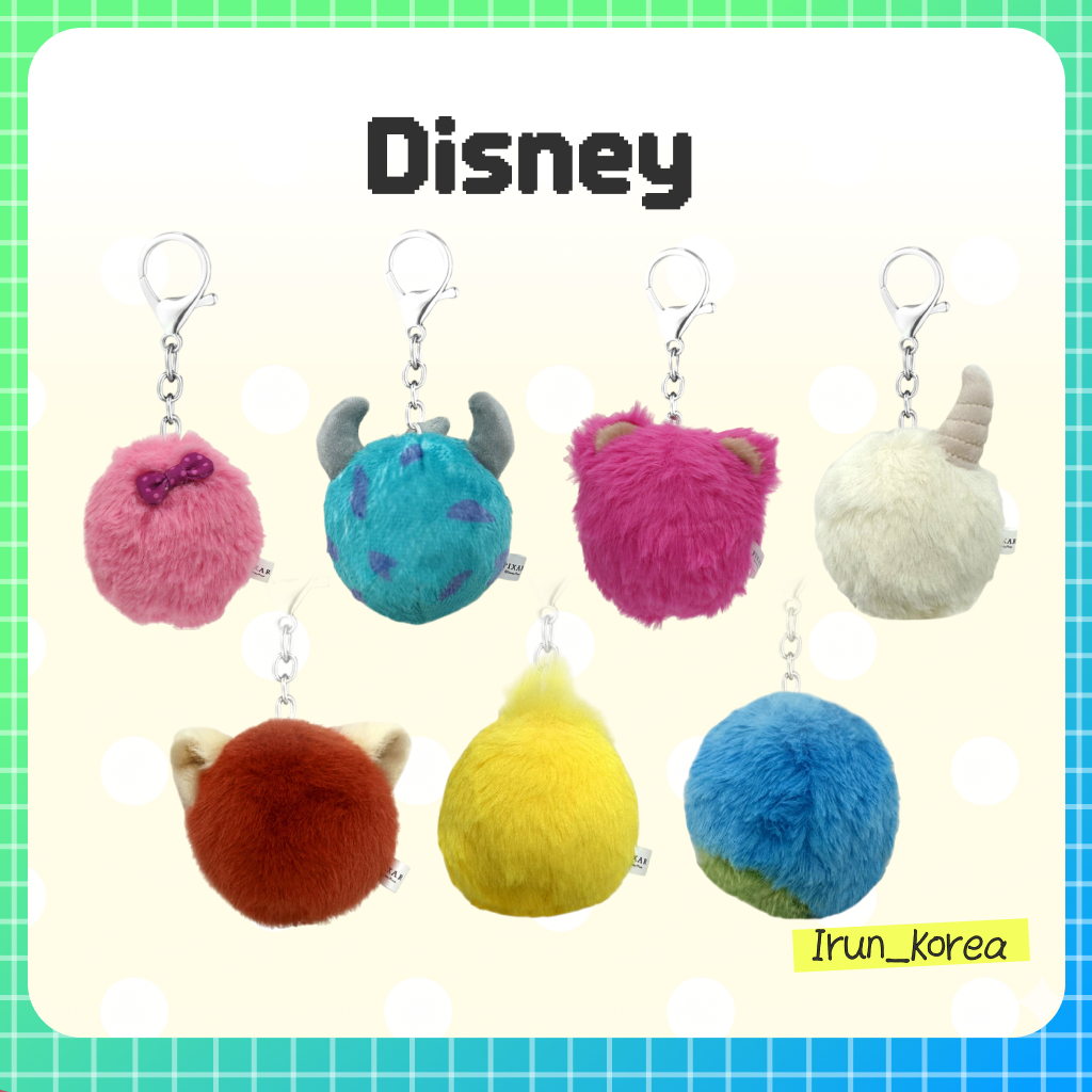 [DISNEY] Pixar Fluffy Stress Ball Keyring – 7 ประเภท (Bing Bong / Buttercup / Bunny / Ducky /Lotso /