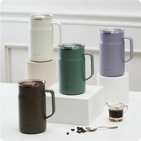 LOCKNLOCK] Metro Cafe Mug แก้วเซรามิค 600ml