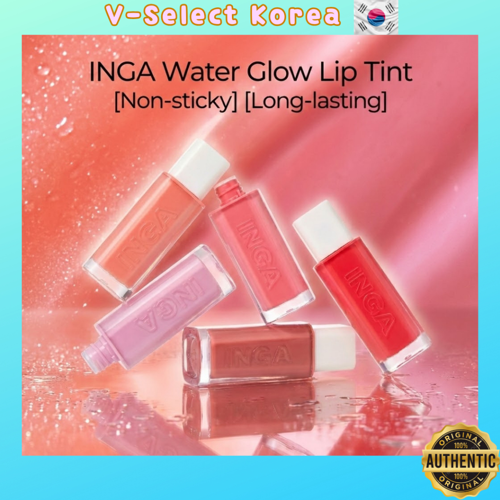 [Hot Trending] INGA Water Glow Lip Tint [Non-sticky] [ติดทนนาน] Hydrating Glassy Lip Stain (tripleS 