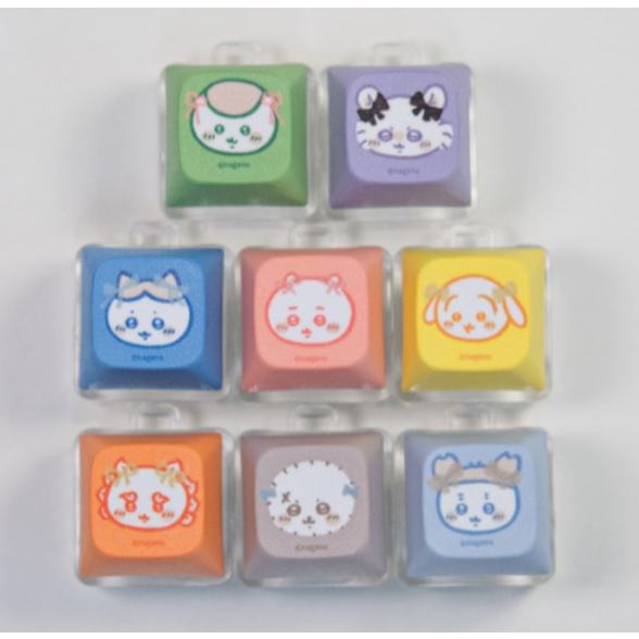 พวงกุญแจปุ่มกด Chiikawa ไฟ LED | สุ่ม 1 ใน 8 แบบ | เสน่ห์ปุ่มกดคีย์บอร์ดน่ารัก ราคา ถูกที่สุด ดีลบีเคเค แกลเลอรีภาพที่ 2