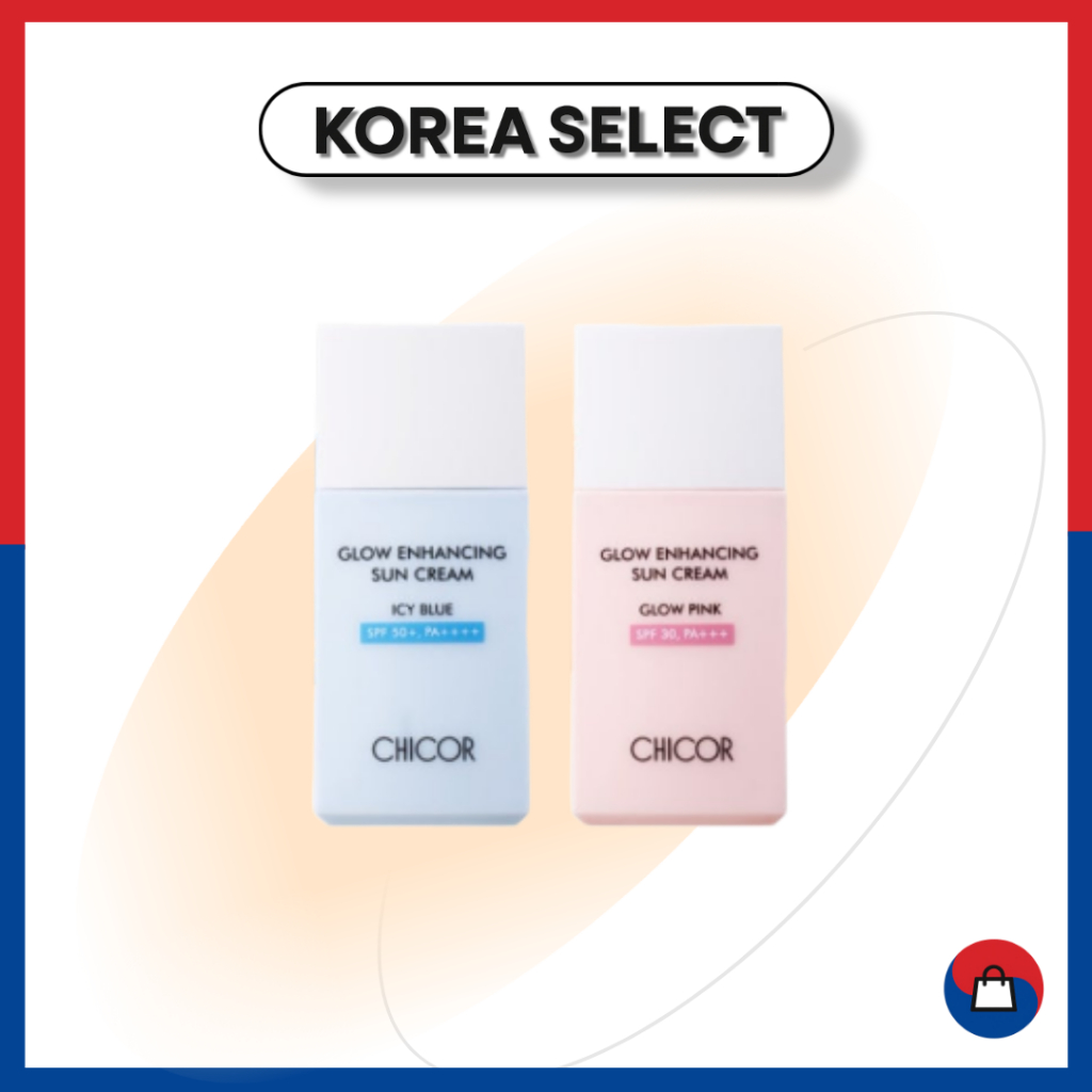 [CHICOR] Sun Screen / Cream 2 Types (Icy Blue & Glow Pink)