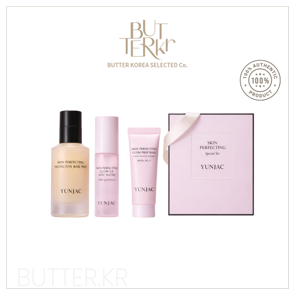 YUNJAC Skin Perfecting Protective Base Prep Special Set - Glow Up Prep Water / Glow Prep Base / Make