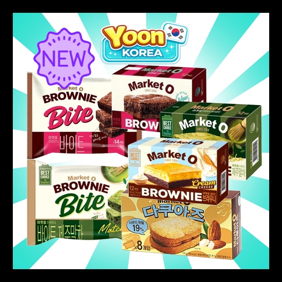 [ORION] Market O Real Choco Brownie / Matcha Brownie / Cream Cheese Brownie / Dacquoise | ขนมเกาหลี
