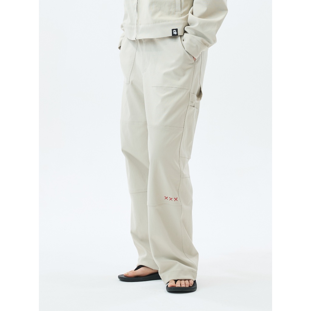 [JAMIE WEST] กางเกงปัก Point Carpenter Wide (BE)