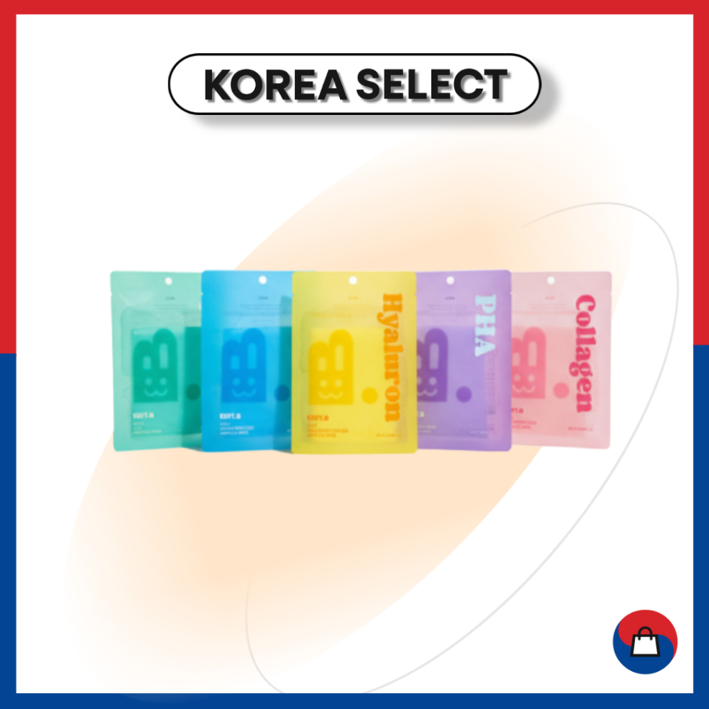 [EDIT.B] Daily Ampoule Mask 5 ประเภท (ไฮยาลูรอน / คอลลาเจน / Cica / Niacin / PHA)