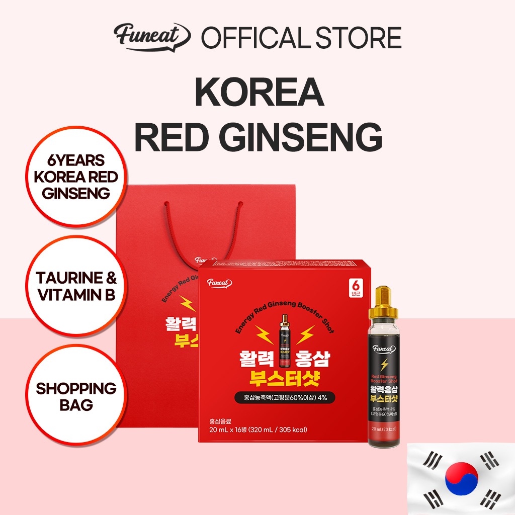 Funeat Korean Red Ginseng Shot Funeat Korean Red Ginseng Shot (20ml x 16 ขวด)