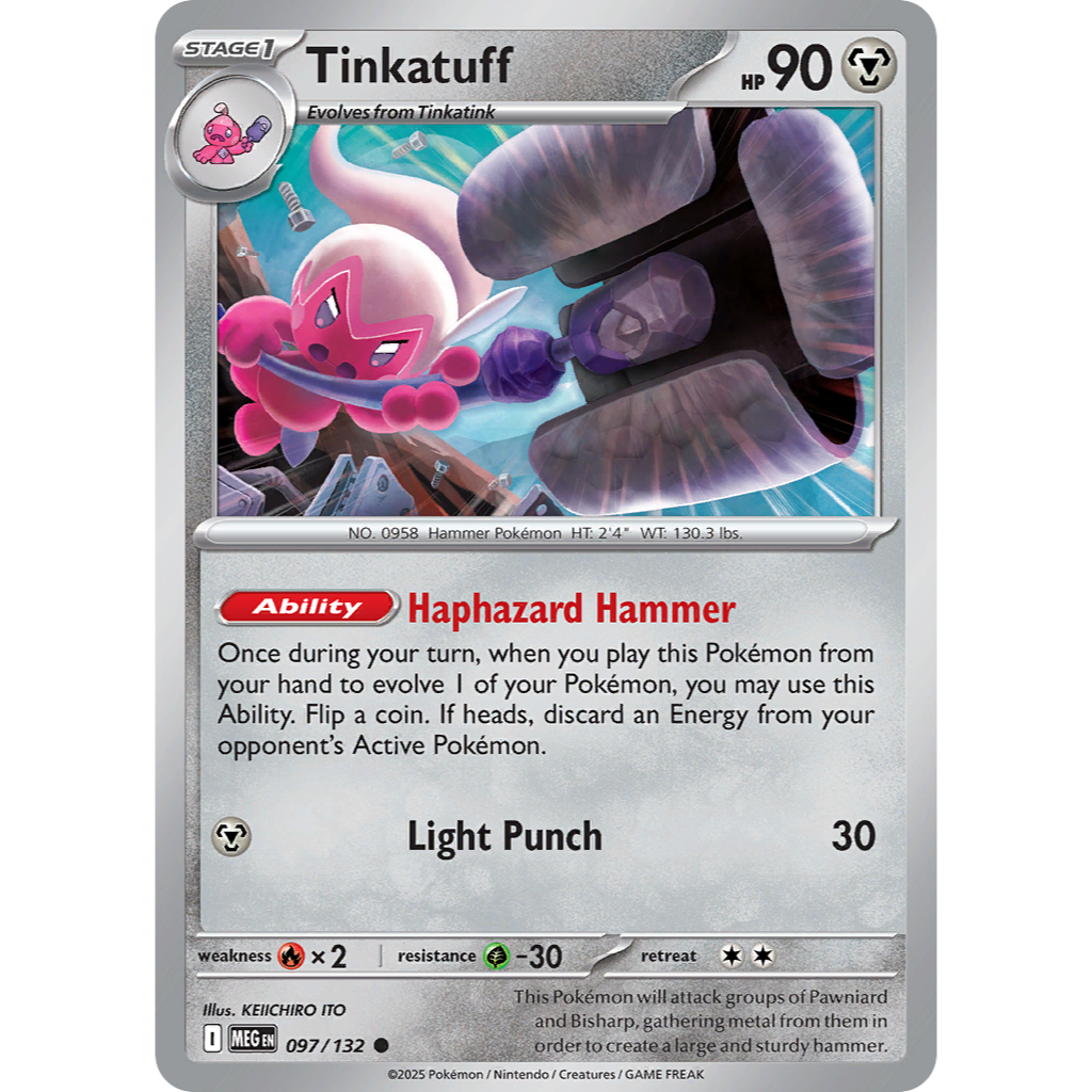 [Pokemon TCG] [Mega Evolution: Mega Evolution] Tinkatuff ทั่วไป
