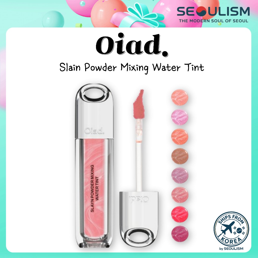 🇰🇷[Oiad] Slain Powder Mix Water Tint (8 สี) | ลิปทินท์น้ําน้ําหนักเบา | ลิปเมคอัพเกาหลี