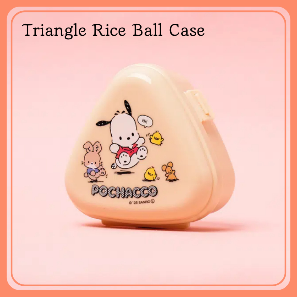 เคส Kimbap ทรงสามเหลี่ยม Sanrio Pochacco | เครื่องทําและที่เก็บข้าวปั้น Onigiri [DAISO KOREA]