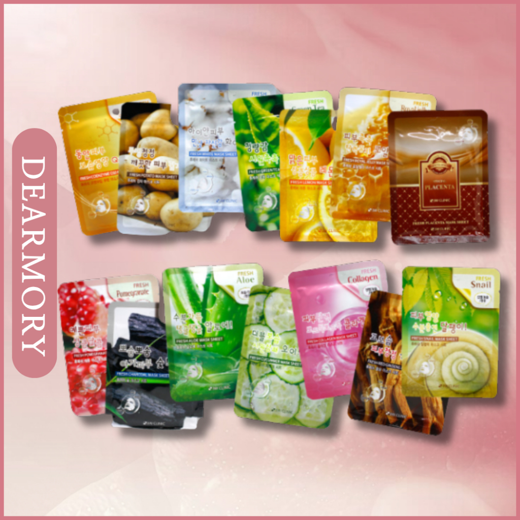 [3W Clinic] แผ่นมาส์กหน้า 10 ชิ้น Set Daily Mask Korea