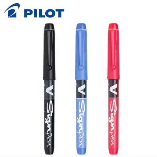 V-Sign Pen - ปากกามาร์กเกอร์ Fineliner - สีดํา - ปลายปานกลาง