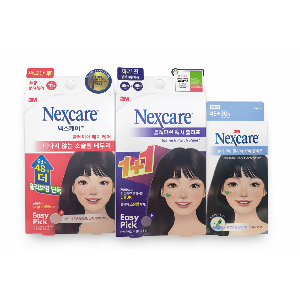 Nexcare Acne Patch แผ่นแปะสิว แผ่นแปะสิว ปกปิดสิวตามธรรมชาติ 3M Nexcare