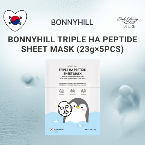 [BONYHILL] TRIPLE HA PEPTIDE SHEET MASK (23g5PCS)