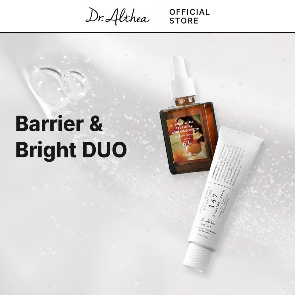 Dr.Althea Barrier & Bright DUO | 147 Barrier Cream 50ml + Vitamin C Boosting Serum 30ml