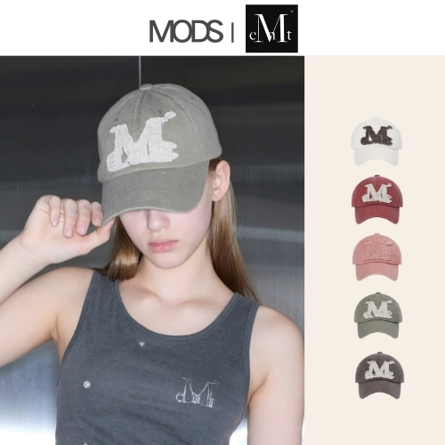 [MUCENT] VINTAGE WASHING APPLIQUE BALL CAP / 5colors