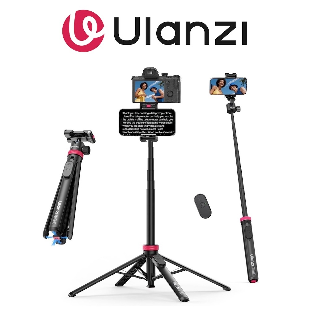 Ulanzi MT-44 B 150 ซม.เปิดอัตโนมัติบลูทูธระยะไกลขาตั้งกล้องSelfie Stickสําหรับกล้องสมาร์ทโฟน