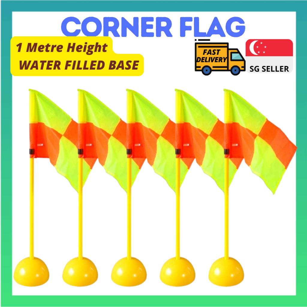 [CORNER FLAG] VERTICAL POLE MARKER FLAGS FOOTBALL FOOTBALL FIELD SOCCER MARKING