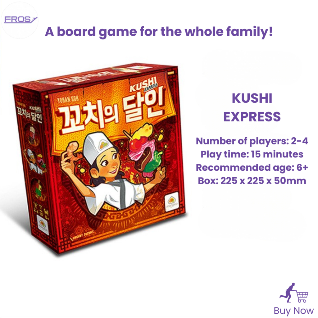 [เกม MANDOO] เกมกระดาน Kushi Express / ผู้เล่น 2–4 / อายุ 6+ / เกม Family & Party (GENUINE GUARANTEE