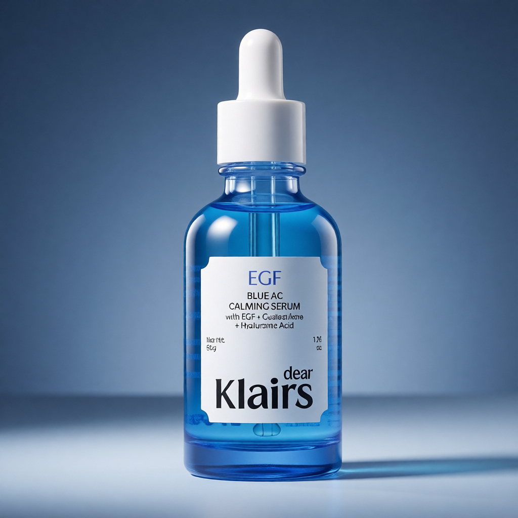 [Klairs] EGF Blue AC Calming Serum 50g – Korean Soothing & Hydrating Facial Serum with EGF & Botanic