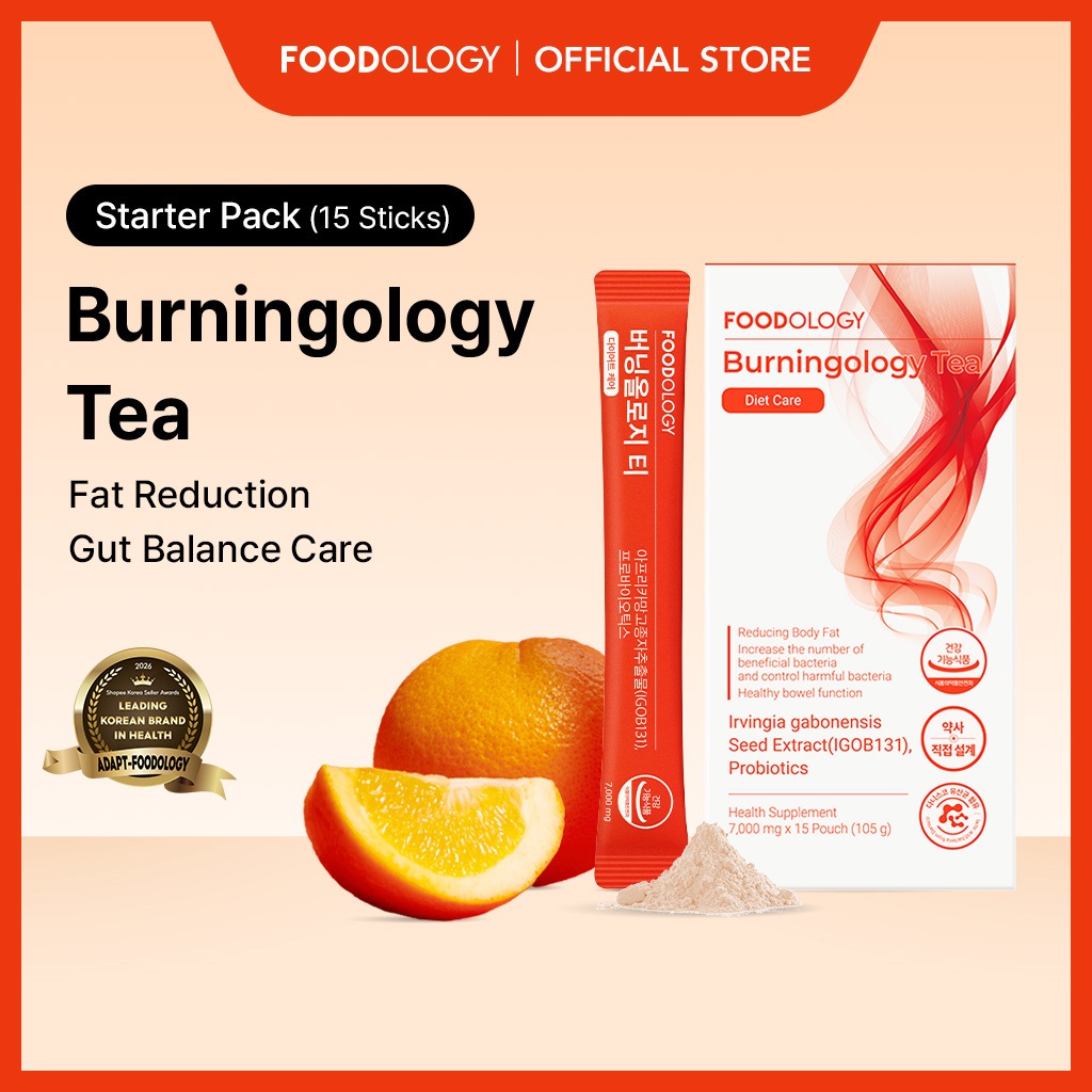 [FOODOLOGY Official] Burningology Tea 7,000mg Starter Pack x 15 แท่ง – ลดไขมัน |  อดิปออนแอคติน บูสท
