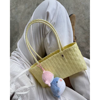 Saan bag กระเป๋าสานพลาสติก มี6สี