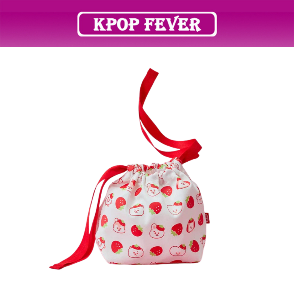 BTS X BT21 [STRAWBERRY PARTY] Official MD / STRING POUCH