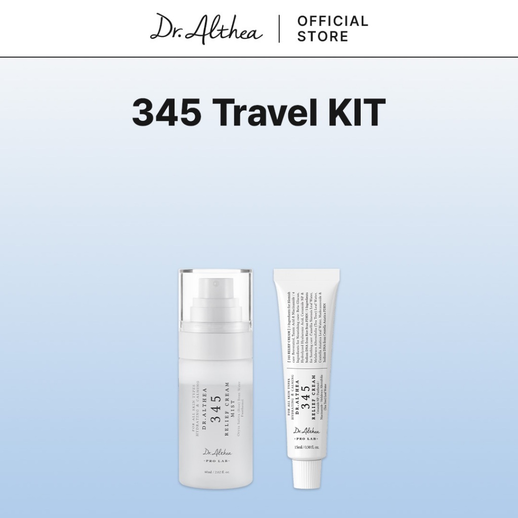 ชุดเดินทาง Dr.Althea 345 | 345 รีลีฟ ครีม15มล. + 345 รีลีฟ ครีม มิสท์ 60มล