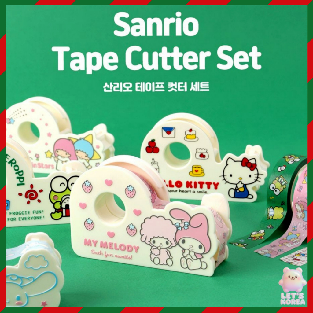 [Sanrio] ชุดเครื่องตัดเทปพร้อมเทปกาว – Hello Kitty น่ารัก / My Melody / Little Twin Stars / Cinnamor