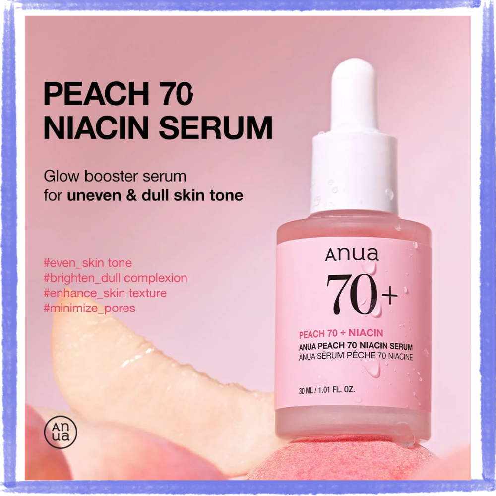 Anua Peach 70 Niacin Serum – Brightening & Hydrating Glow Serum