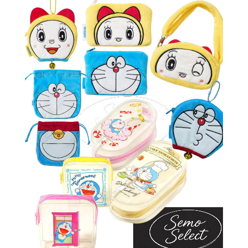 กระเป๋าใส่เหรียญและเครื่องสำอางขนาดเล็ก Daiso Doraemon