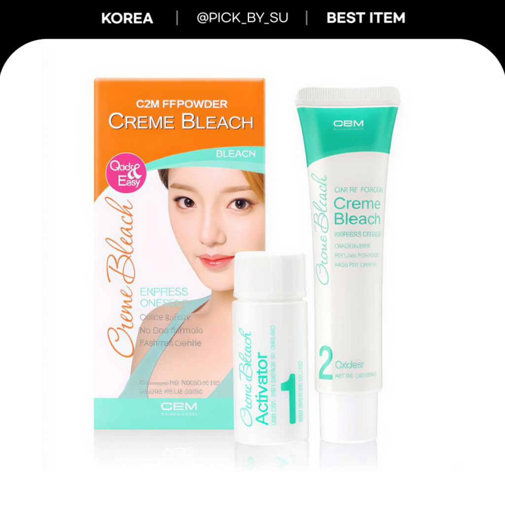 [c2m] ครีม Bleach Eyebrow Bleaching Kit Brow Hair Lightening Cream Eyebrow Color Lightener 55g เกาหล