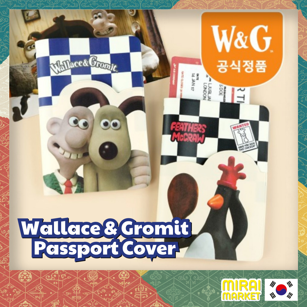 [Wallace & Gromit] ปกหนังสือเดินทาง – เคสหนังสือเดินทางสําหรับเดินทางสีกรมท่า / สีดํา