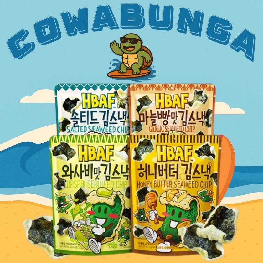 [HBAF] ขนมสาหร่ายปรุงรสเกาหลี 40 กรัม (4 รสชาติ)