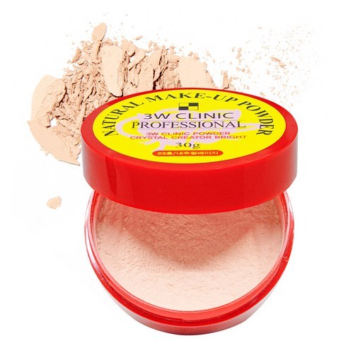 [3W CLINIC] แป้งแต่งหน้าธรรมชาติ | 30g | แป้งฝุ่นพร้อมพัฟ | ควบคุมความมัน & ติดทนนาน | No.10 & No.23