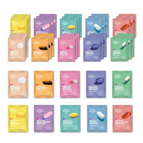 [Grace Day] Capsule Mask Pack 25ml 10 ชิ้น มาส์กแผ่นดูแลผิว Targeted (10 ตัวเลือก)
