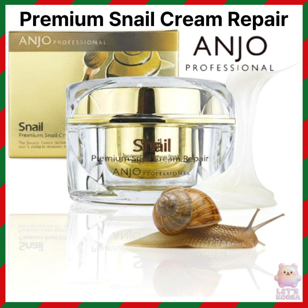 [Anjo] Premium Snail Repair Cream 50ml / Anti-Aging Anti-Wrinkle Snail Cream Deep Moisturizing | โกล