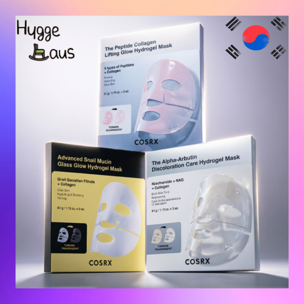 COSRX Hydrogel Mask Pack 3 ชิ้นเลือก 1 / Snail, Peptide, Alpha Arbutin