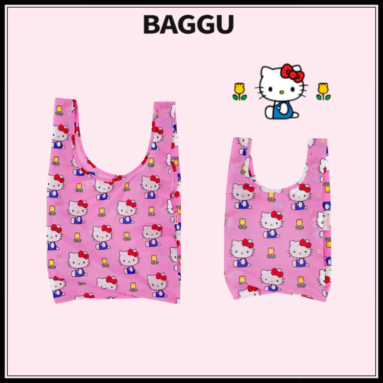 [BAGGU] Sanrio Hello Kitty Pink Reusable Eco Bag (Baby / Standard)