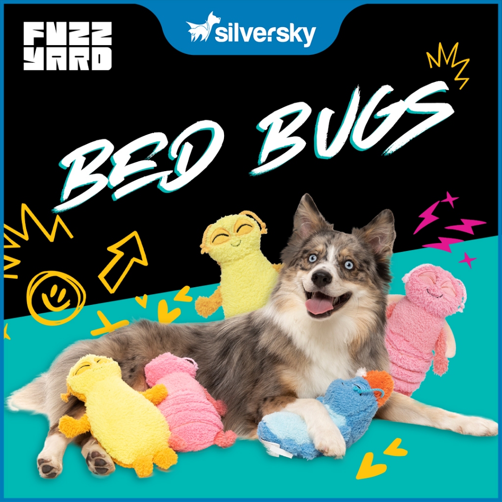FuzzYard Bed Bugs ตุ๊กตาสุนัขของเล่น Squeaker - สนุก น่ารัก และทนทาน ดีไซน์น่ารักสําหรับสัตว์เลี้ยง