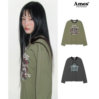 [AMES] HOMEBOUND LS TEE_สไตล์เกาหลี