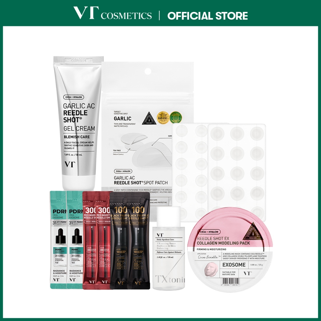 [VT] GWP ชุดสําหรับ Add-on-Deal Garlic Reedle Shot Spot cream Reedle Shot Stick Pouch [เรือธงอย่างเป